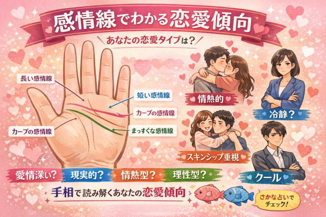 感情線でわかる恋愛傾向｜手相で見るあなたの恋愛タイプとは？