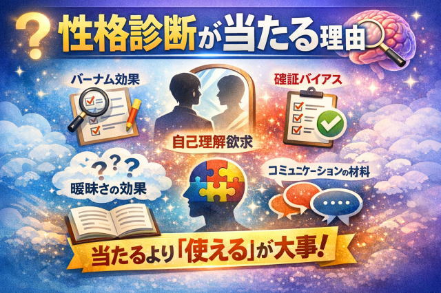 性格診断はなぜ当たるのか？心理学的に解説【占いは本当に当たる？】