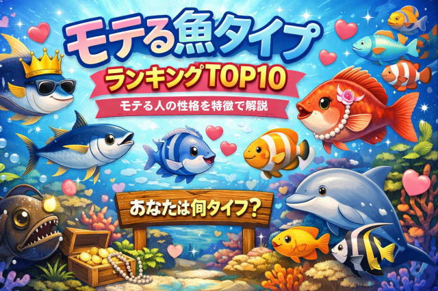 モテる魚タイプランキングTOP10｜モテる人の性格と特徴を魚で解説