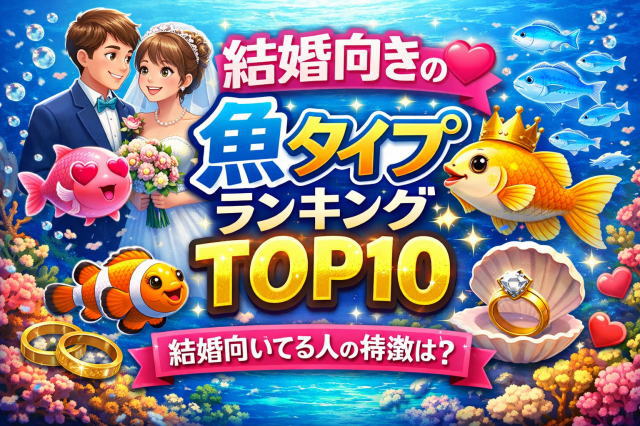 結婚向きの魚タイプランキングTOP10｜結婚向いてる人の特徴を魚で解説