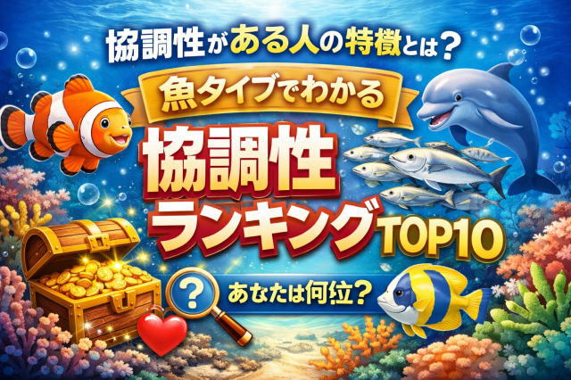 協調性がある人の特徴とは？魚タイプでわかる協調性ランキングTOP10