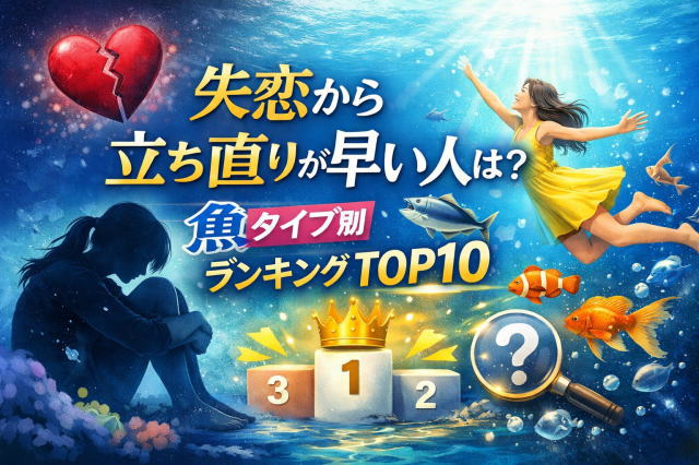 失恋から立ち直りが早い人は？魚タイプ別ランキングTOP10