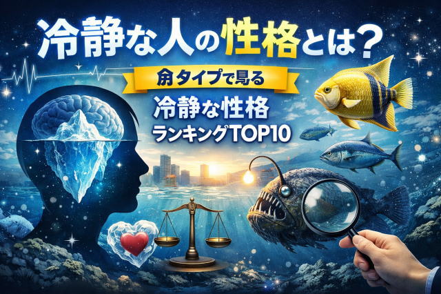 冷静な人の性格とは？魚タイプで見る冷静な性格ランキングTOP10