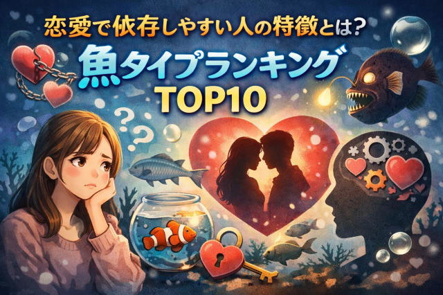 恋愛で依存しやすい人の特徴とは？魚タイプランキングTOP10