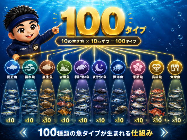100種類の魚タイプはどう作られたのか?|10の生き方で見るさかな占いの設計思想